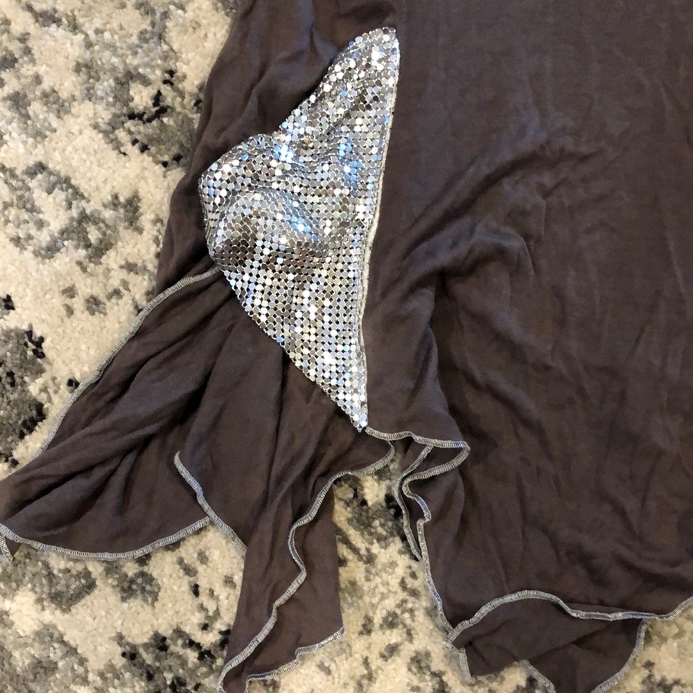 Strapless Tunic Top With Mesh Insert - image 3